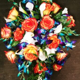 Rose and Orchid Cascade Bridal Bouquet