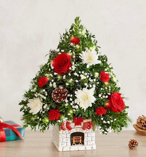 Merry Mantel Flower Tree