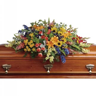 Colorful Reflections Full Casket Spray