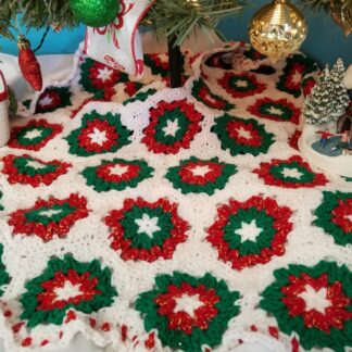 Medium Hand Crocheted Made Tree Skirt