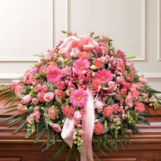 Pink Mixed Casket Spray