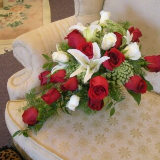 Rose and lily Cascading Bouquet