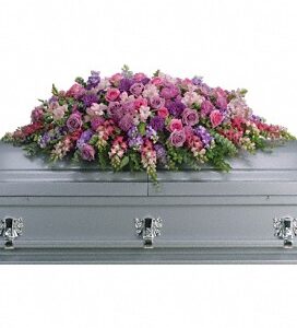 Lavender Tribute Full Casket Spray