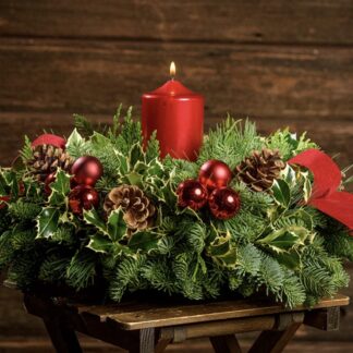 Candlelit Yuletide Centerpiece