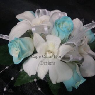 Spray Rose and  Orchid Wrist Corsage