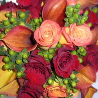 Calla Lily, Rose and Hypericum Bouquet