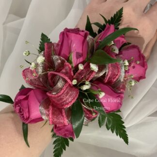 Hot Pink Spray Rose HM Corsage