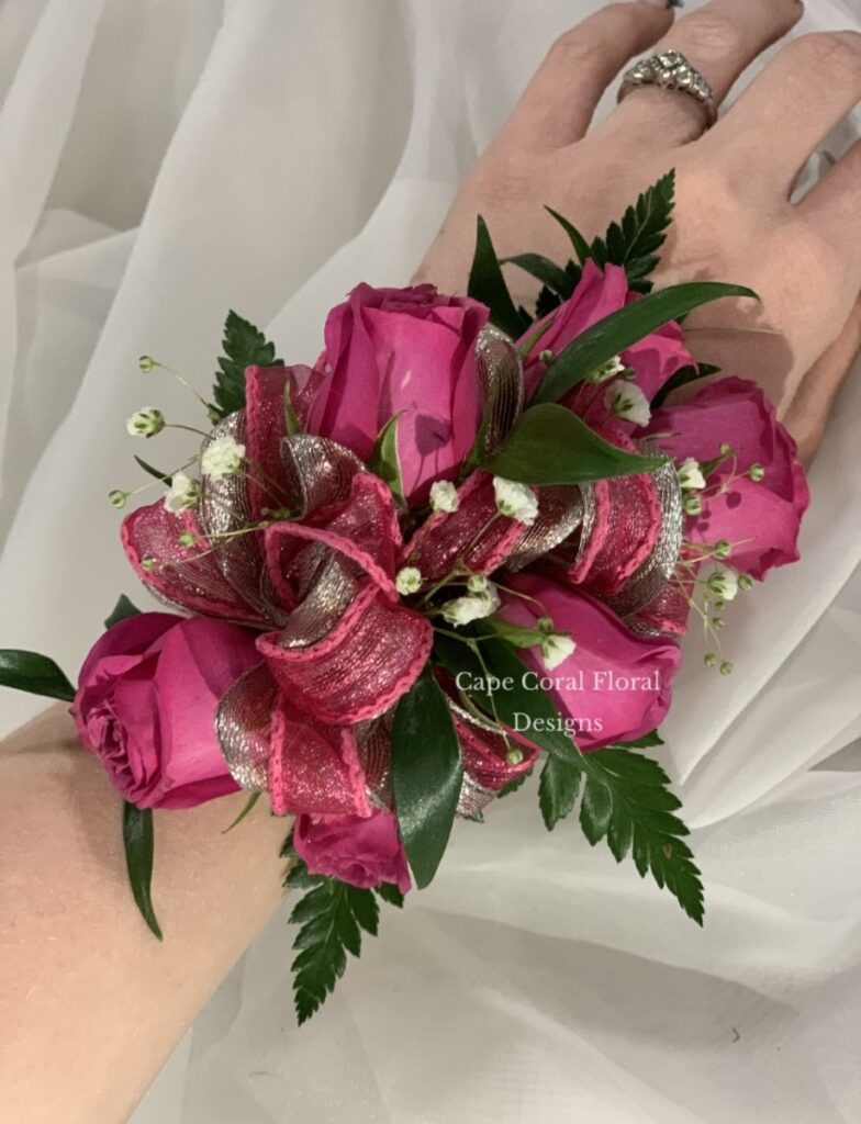 Hot Pink Spray Rose HM Corsage