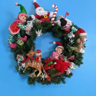 17 inch Tinkering Elves Wreath