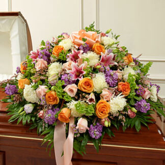 Multicolor Pastel Mixed Half Casket Spray