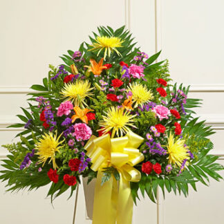 Heartfelt Sympathies Bright Standing Basket