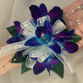 Blue Bom Orchid Corsage