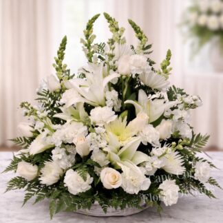 Pure Heavenly Basket Arrangement