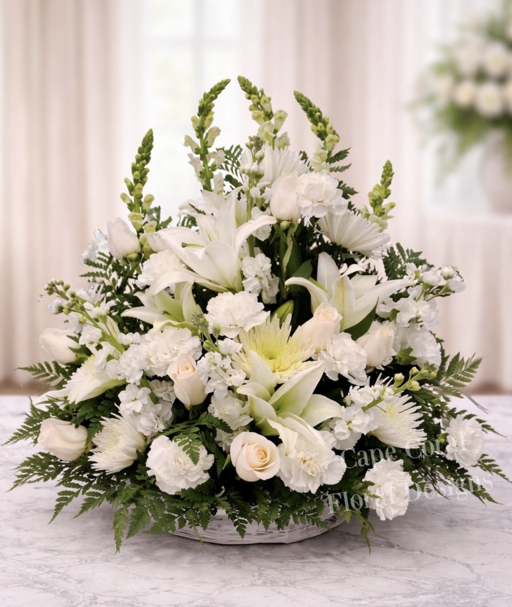 Pure Heavenly Basket Arrangement