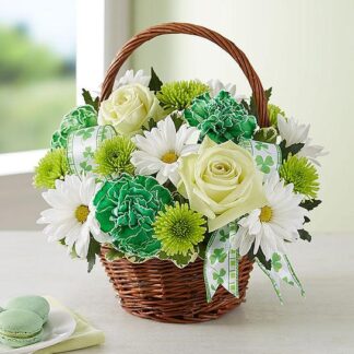 St Patrick's Day Flower Basket