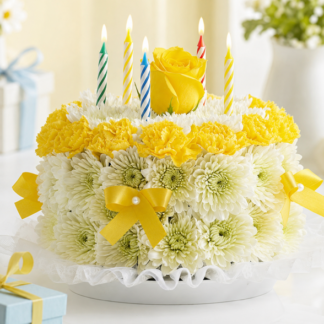 Birthday Floral Cake Cheer